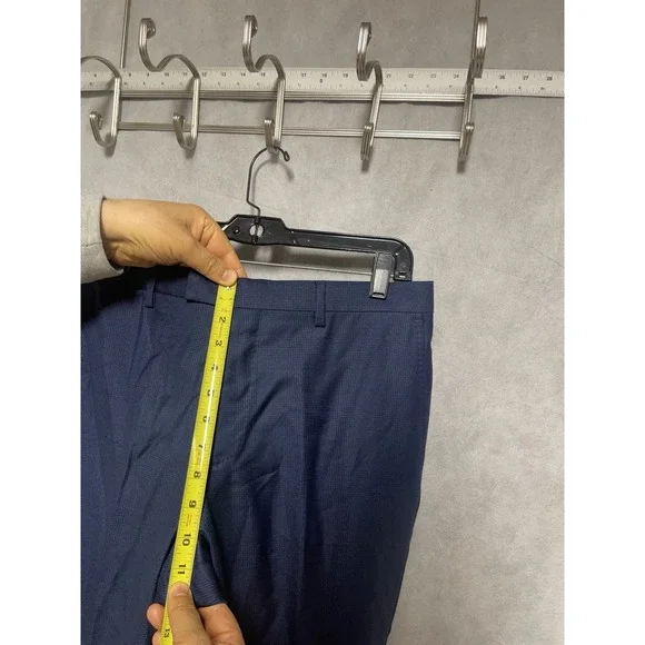 Banana Republic Pants Men 33X29 Blue Italy Barberis Canonico Super 110 Wool Luxe - Picture 7 of 12